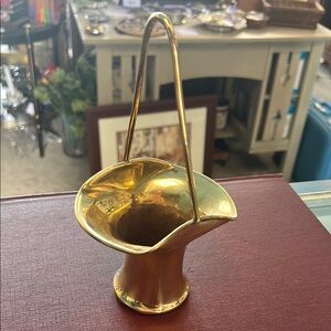 Brass Basket Planter‎ with Handle